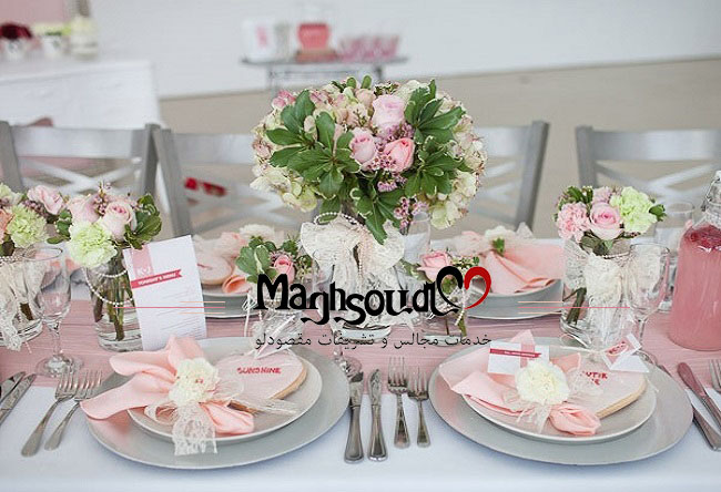 گل آرایی میز عروسی